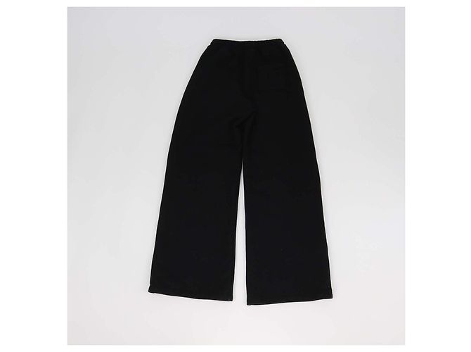 Céline Celine Black Cotton Drawstring Flared Sweatpants - view 2
