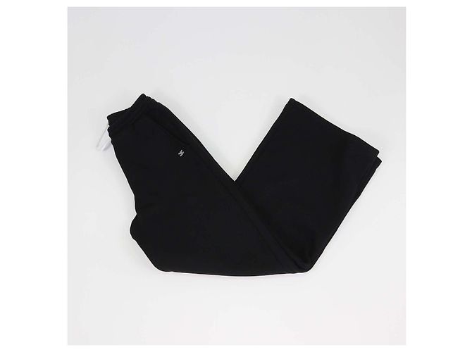 Céline Celine Black Cotton Drawstring Flared Sweatpants - view 3