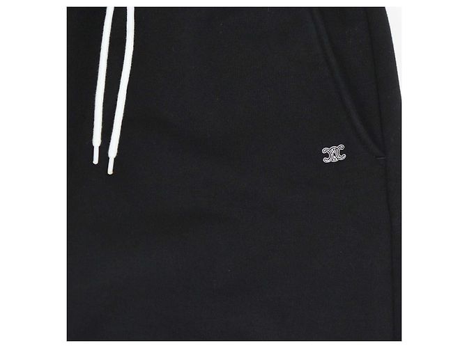 Céline Celine Black Cotton Drawstring Flared Sweatpants - view 4