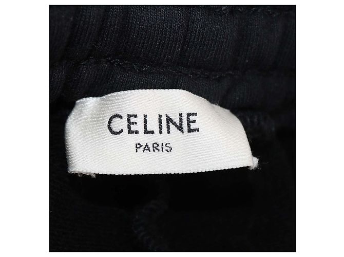 Céline Celine Black Cotton Drawstring Flared Sweatpants - view 5