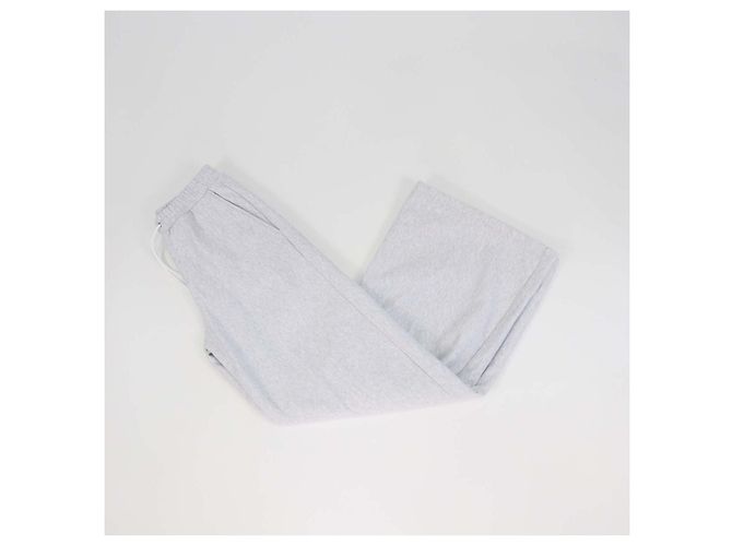 Céline Celine Light Grey Cotton Drawstring Flared Sweatpants - view 3