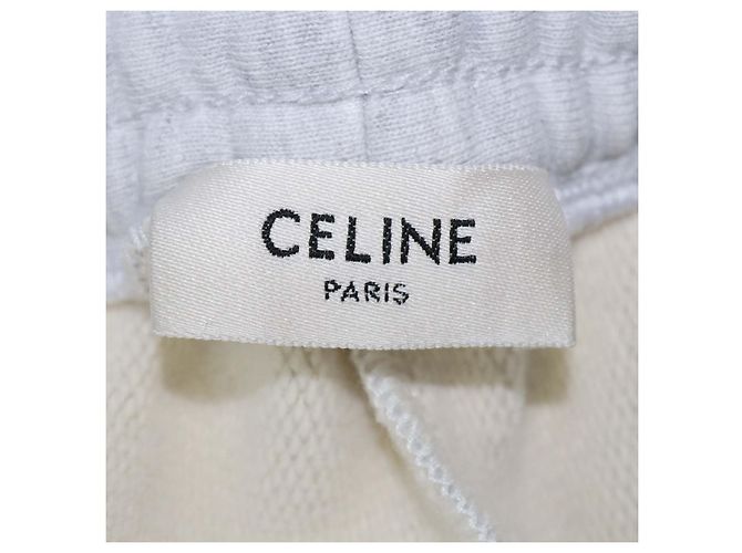 Céline Celine Light Grey Cotton Drawstring Flared Sweatpants - view 5