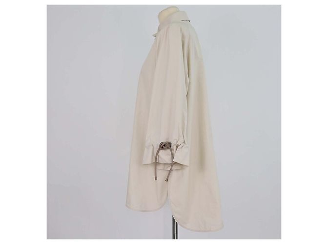 Max Mara MXMADORNI Bluse aus Baumwolle in Hellbeige - Ansicht 2