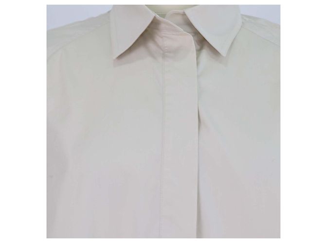 Max Mara MXMADORNI Bluse aus Baumwolle in Hellbeige - Ansicht 4
