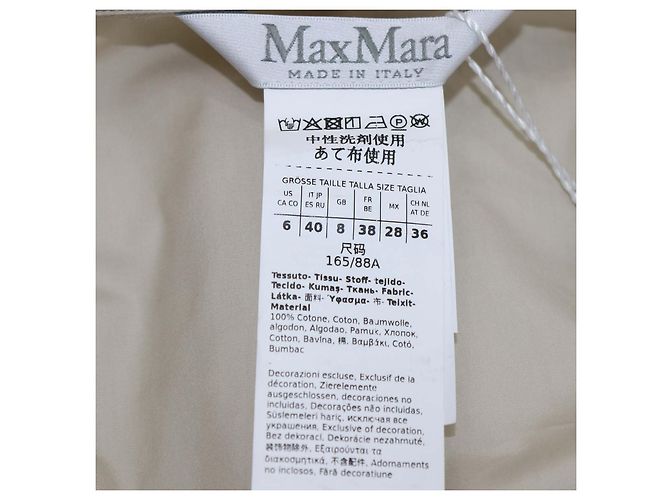Max Mara MXMADORNI Bluse aus Baumwolle in Hellbeige - Ansicht 5