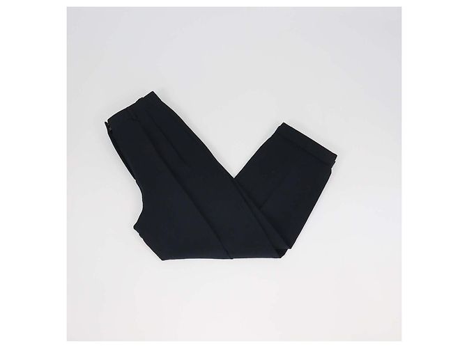 Pantalones Cale Loro Piana de lino y algodón azul marino - vista 3
