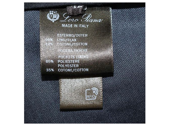 Pantalones Cale Loro Piana de lino y algodón azul marino - vista 6