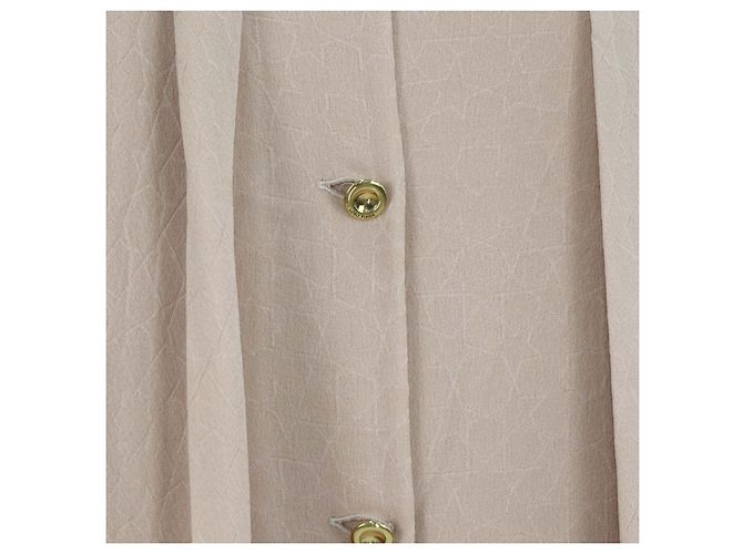 Camicia Patricia Loro Piana Beige in seta con mandala Ceramic e maniche a pipistrello lunghe - vista 4