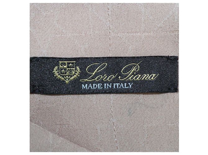 Camicia Patricia Loro Piana Beige in seta con mandala Ceramic e maniche a pipistrello lunghe - vista 5