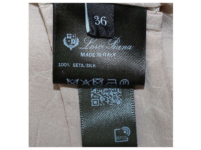 Camicia Patricia Loro Piana Beige in seta con mandala Ceramic e maniche a pipistrello lunghe - vista 6