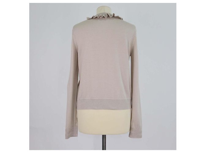 Hermès Hermes Grey, Pink Palefroi Remix Cardigan con Zip e Colletto a Volant Rosa Grigio - vista 3