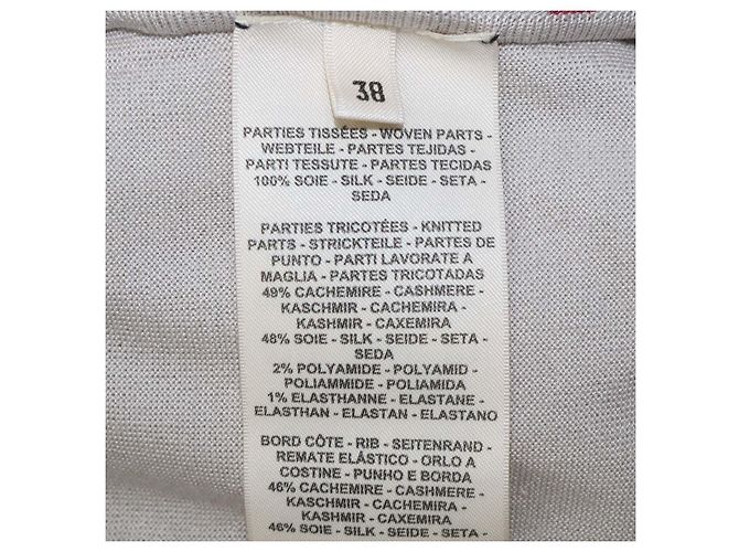 Hermès Hermes Grey, Pink Palefroi Remix Cardigan con Zip e Colletto a Volant Rosa Grigio - vista 6