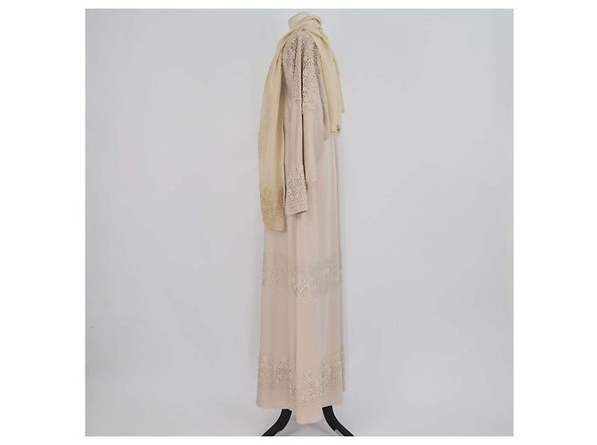 Abito Abaya Cape Dolce & Gabbana in misto seta beige - vista 2