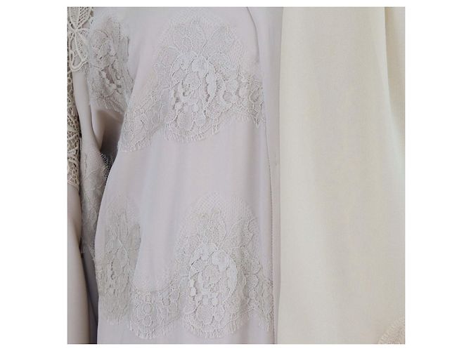 Abito Abaya Cape Dolce & Gabbana in misto seta beige - vista 4