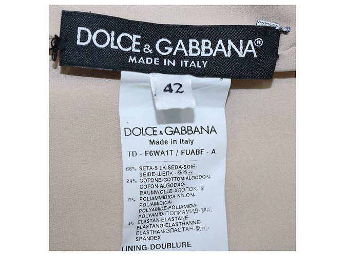 Abito Abaya Cape Dolce & Gabbana in misto seta beige - vista 5