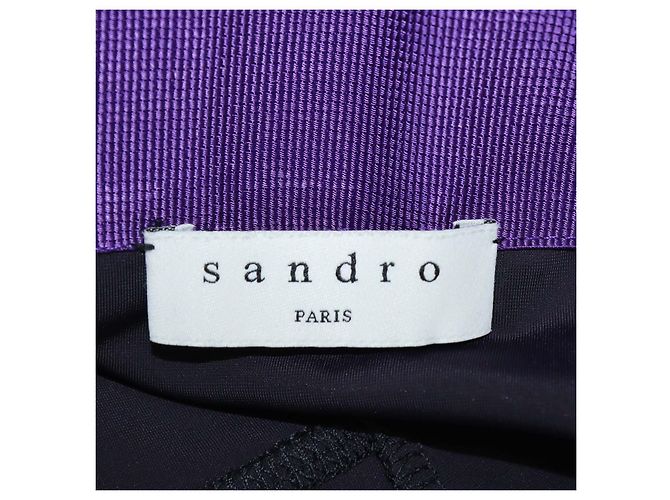 Sandro Midnight Blue Blend Nylon Zip Pockets Leggings Black - view 5