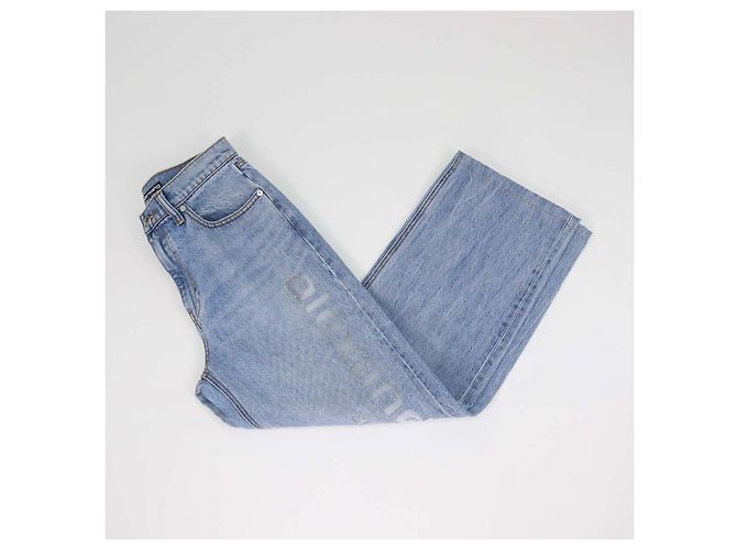 Pantaloni dritti Alexander Wang Blue Denim EZ-Cut Out - vista 3