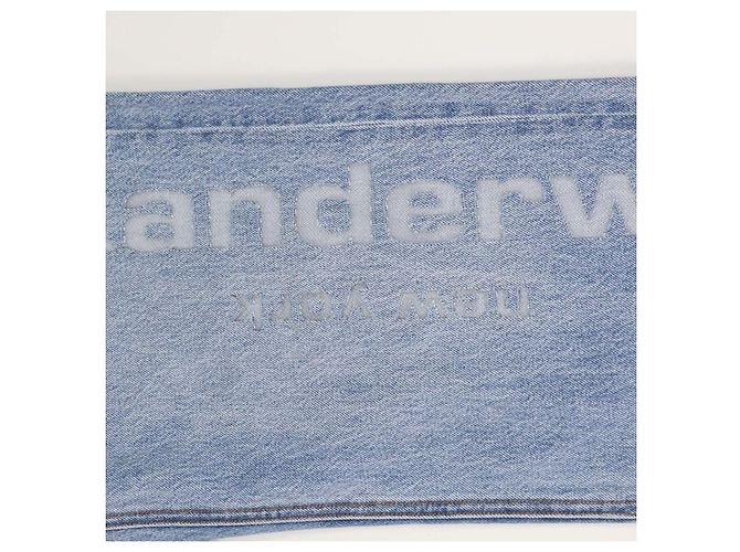 Pantaloni dritti Alexander Wang Blue Denim EZ-Cut Out - vista 4