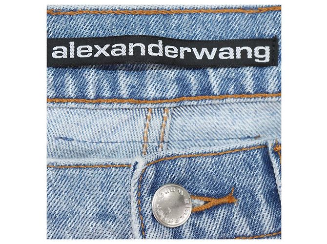 Pantaloni dritti Alexander Wang Blue Denim EZ-Cut Out - vista 5