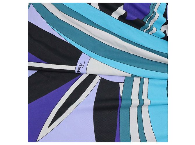 Abito Emilio Pucci Multicolor in Viscosa con Spalle Decorate con Strass Multicolore - vista 4