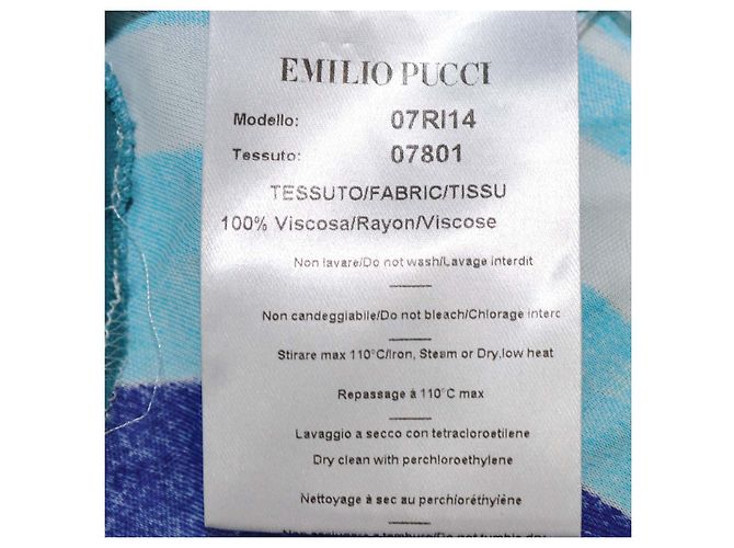 Abito Emilio Pucci Multicolor in Viscosa con Spalle Decorate con Strass Multicolore - vista 6