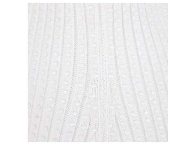 Alexander Wang White Clear Crystals Geripptes Minikleid Weiß - Ansicht 4