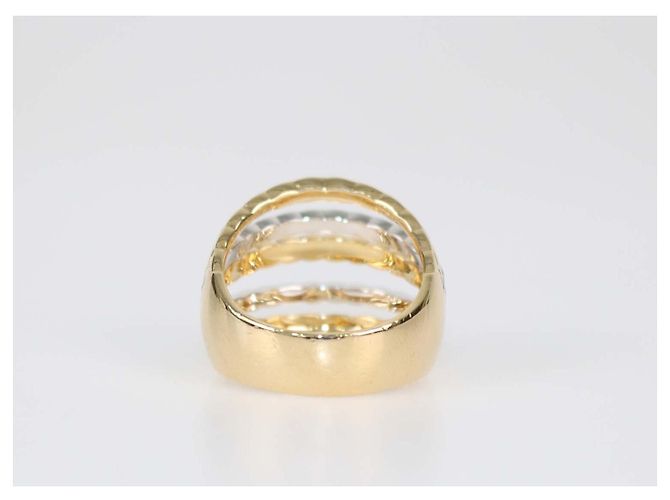 Anello Cocktail Chanel Coco Crush in Oro 18K Two-Tone e Diamanti Matelassé Misura 11 US D'oro - vista 3