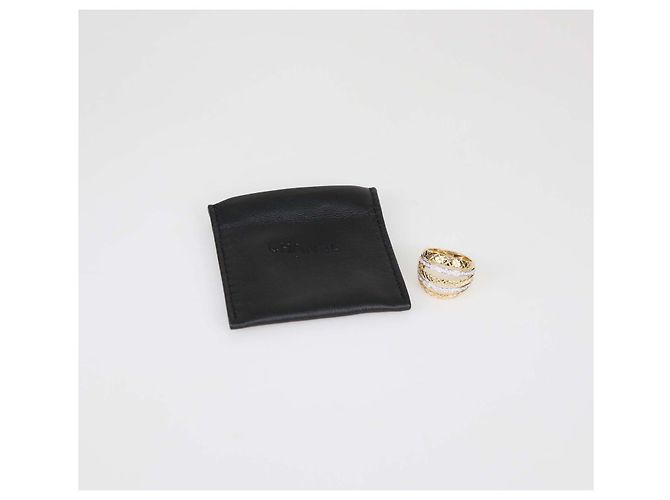 Anello Cocktail Chanel Coco Crush in Oro 18K Two-Tone e Diamanti Matelassé Misura 11 US D'oro - vista 7
