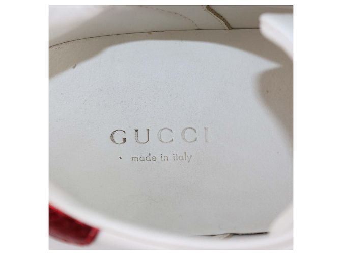 Sneakers basse Gucci Ace in pelle bianca con ape Bianco - vista 6