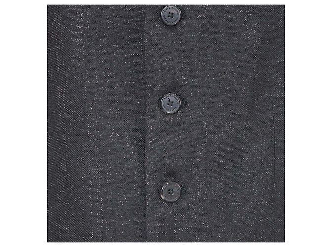 Blazer Gilet Karl Lagerfeld en mélange de viscose noir métallisé - vue 4