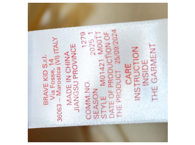 Marni Kids Kleid mit kurzen Ärmeln aus Mesh mit hellgelbem Karomuster, Baumwolle, besticktes Logo - Ansicht 7