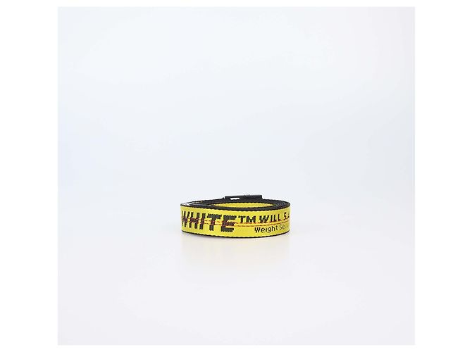 Off White Off-White Mini Industrial Gürtel aus Nylon in Gelb/Schwarz - Ansicht 3