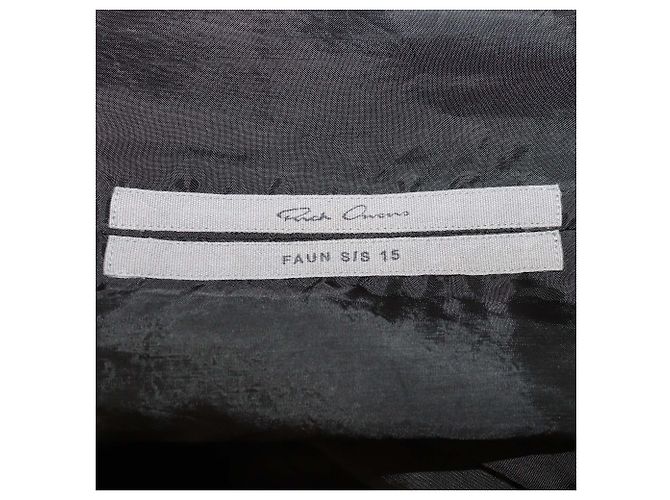 Rick Owens Chaleco oversized sin mangas de algodón negro con bordado Messiah - vista 6