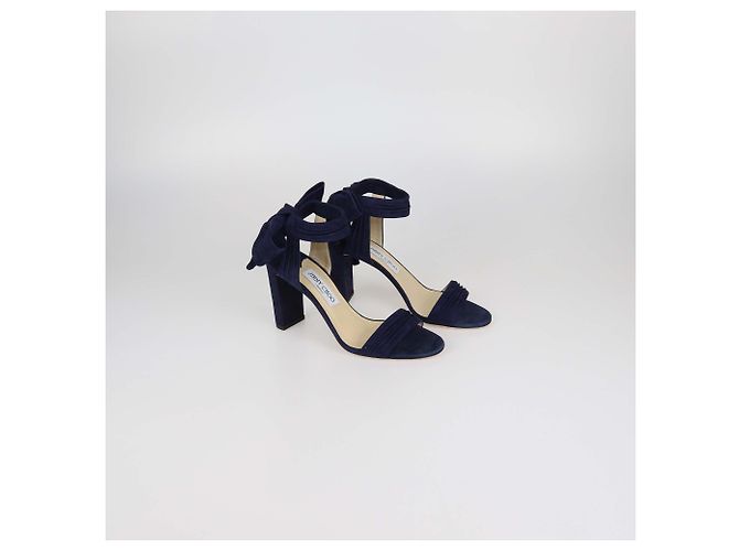 Sandali Kora con lacci in camoscio blu navy Jimmy Choo - vista 2