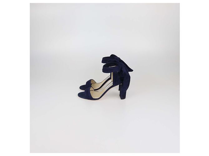 Sandali Kora con lacci in camoscio blu navy Jimmy Choo - vista 4