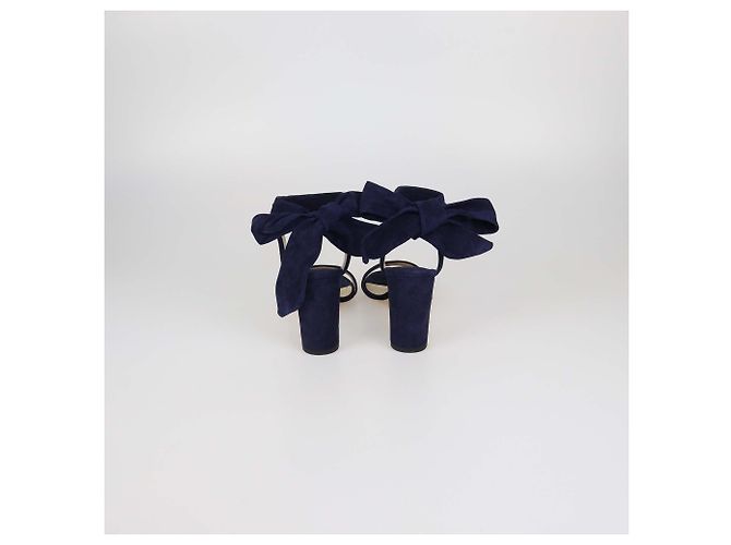 Sandali Kora con lacci in camoscio blu navy Jimmy Choo - vista 5