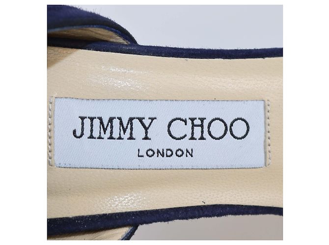 Sandali Kora con lacci in camoscio blu navy Jimmy Choo - vista 6