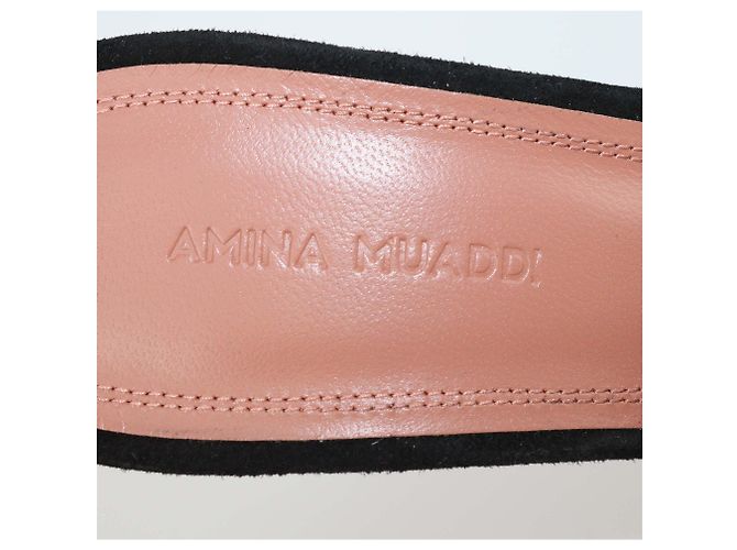 Mules Alexa in nylon mesh con stampa leopardata nero/marrone Amina Muaddi Stampa leopardo - vista 6