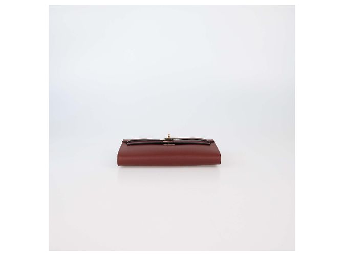 Hermès Portafoglio Hermes Rouge H Evercolor Leather Classique To Go Wallet Rosso - vista 4