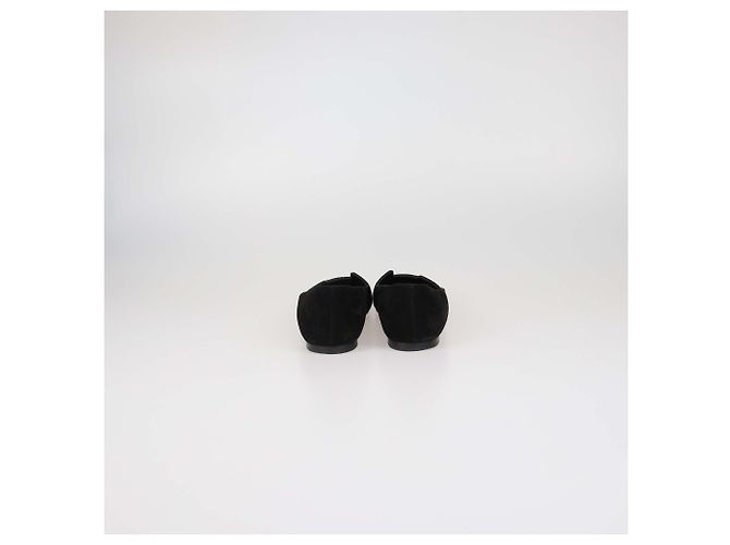Hermès Ballerine Hermes Black Suede Crystal Powder Nice Nero - vista 5