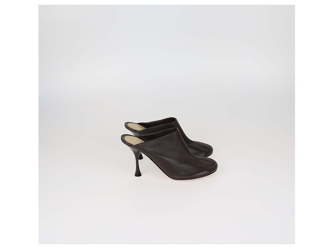 Mules Dot Sock in pelle marrone Bottega Veneta - vista 3