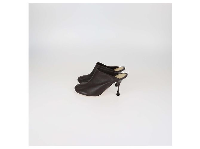 Mules Dot Sock in pelle marrone Bottega Veneta - vista 4