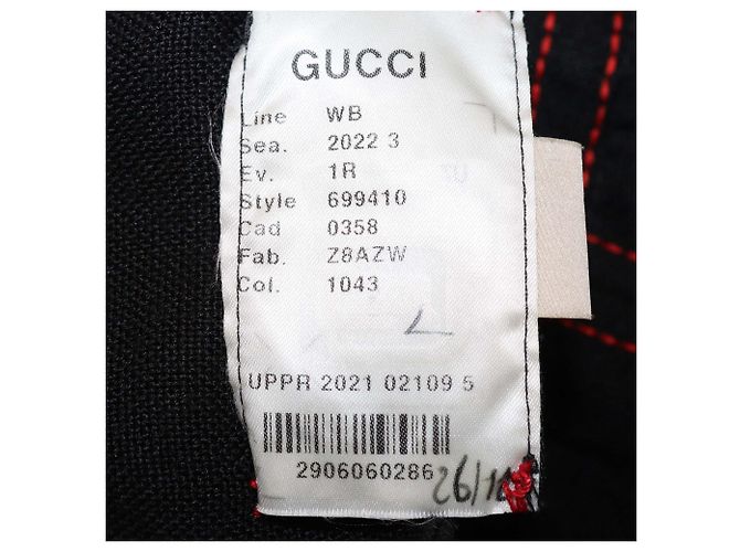 Falda con cinturón Gucci Hollywood Baby de lona negra Negro - vista 6