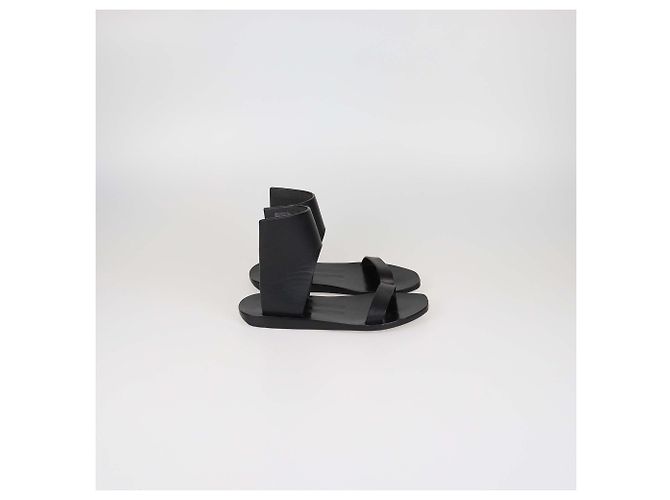 Sandali bassi Guard in pelle nera Rick Owens Nero - vista 3