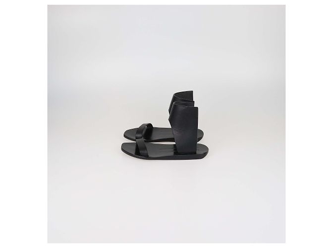Sandali bassi Guard in pelle nera Rick Owens Nero - vista 4