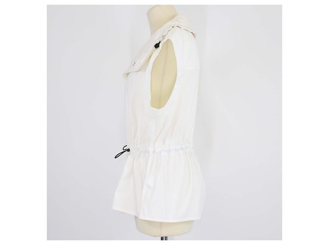 Chaqueta sin mangas de mezcla de algodón Off White Bottega Veneta Blanco roto - vista 2