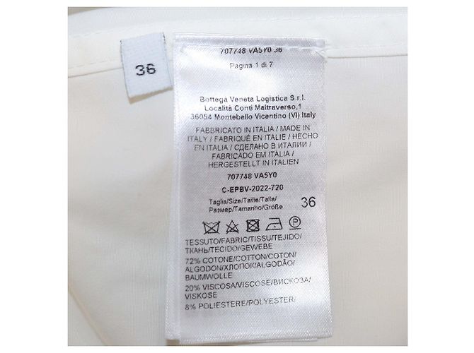 Chaqueta sin mangas de mezcla de algodón Off White Bottega Veneta Blanco roto - vista 6