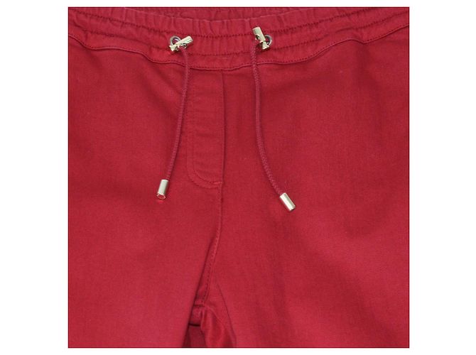 Pantalones de chándal Balmain de algodón rojo con cordón Roja - vista 4