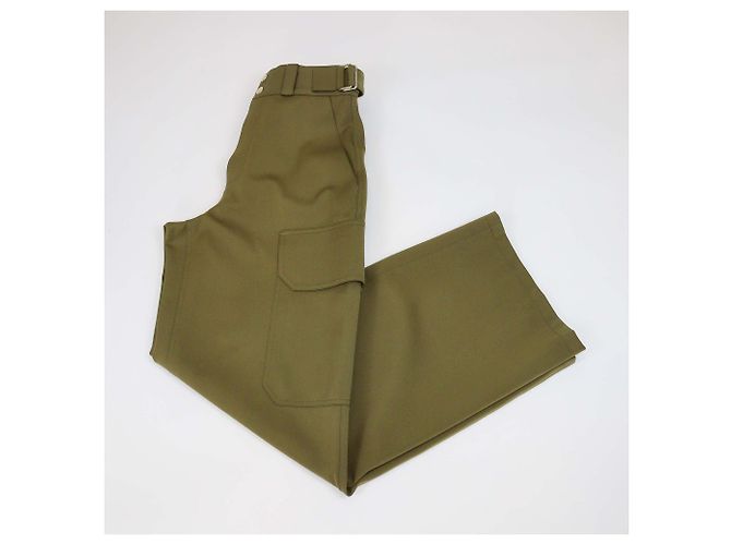 Pantalones Cargo con Cinturón de Jersey Técnico Verde Louis Vuitton - vista 3
