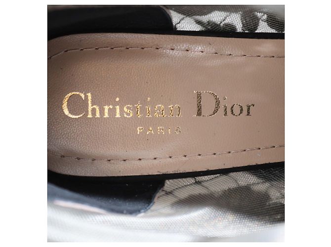 Stivaletti Christian Dior Naughtily D in pizzo nero e camoscio - vista 6